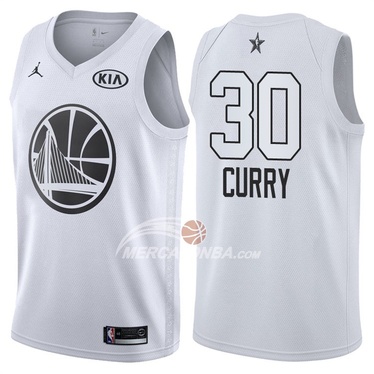 Maglia NBA Stephen Curry All Star 2018 Golden State Warriors Bianco
